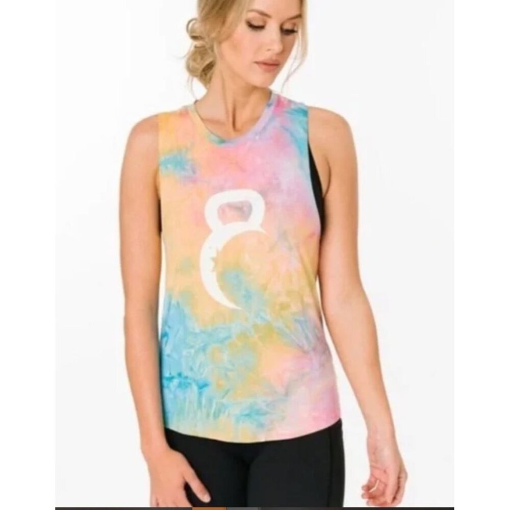 ZYIA Active Hendrix Kettle Moon Tie Dye Tank XXL